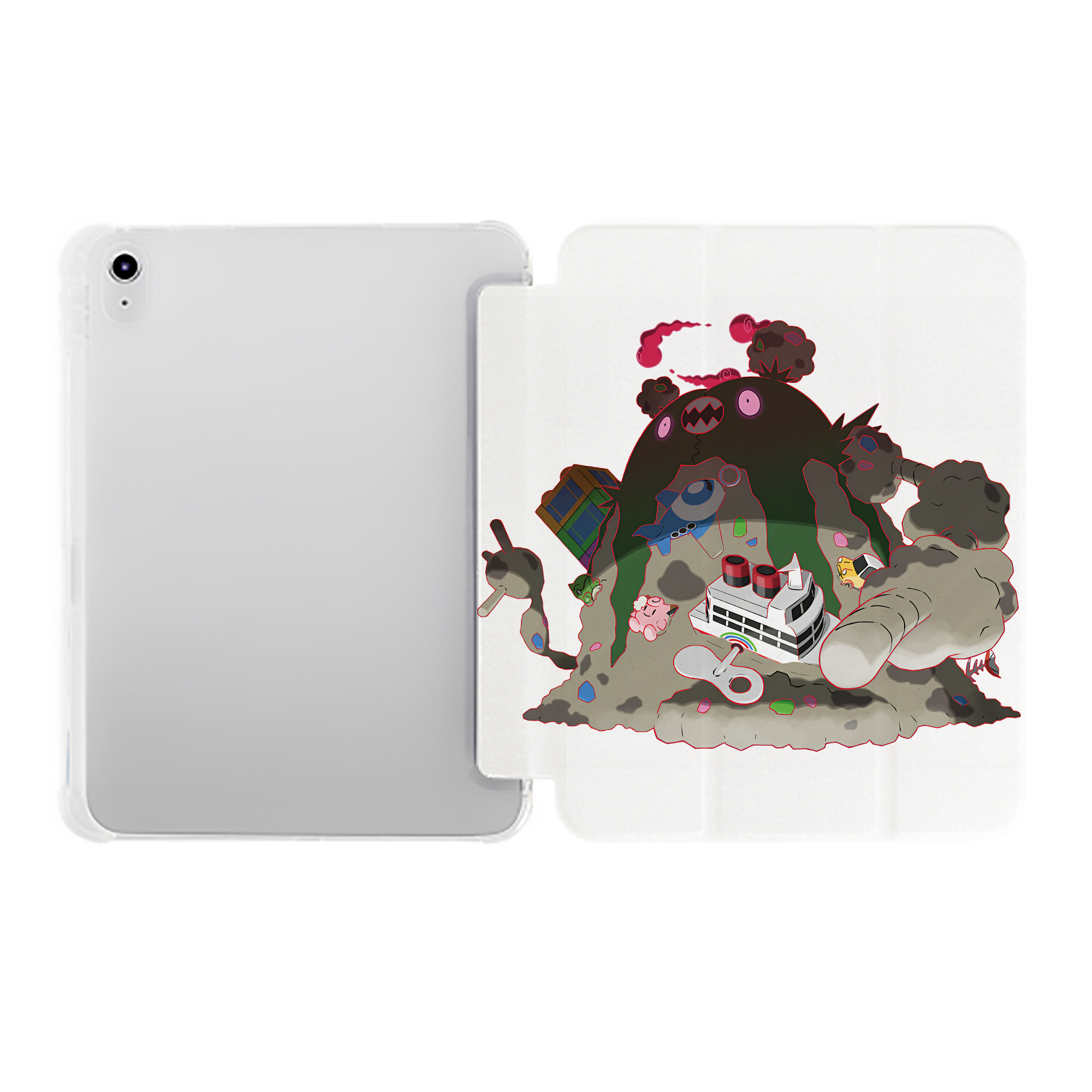 （画像用） ポケットモンスター Pokémon IPad ケース ペン収納付き 三つ折りスタンド PUレザー×シリコン 対応機種9.5/10.5/10.9インチ